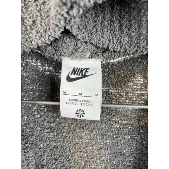Nike Sportswear Phoenix Boucle Sweater M Gray Logo Fleece Oversized Long Hooded - Picture 4 of 10